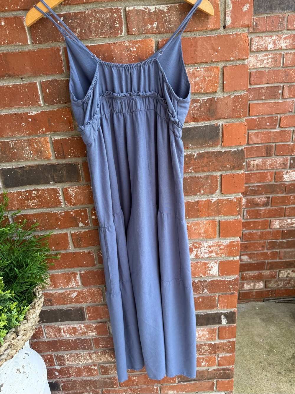 New In Slate Blue Wide Leg Jumper with Ruffles - Picture 2 of 7